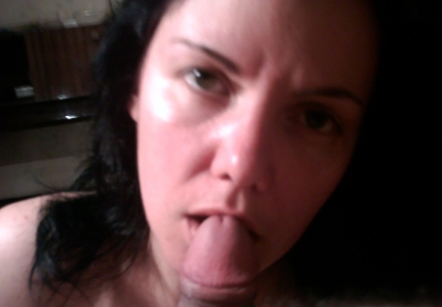 Selfie with dick in mouth