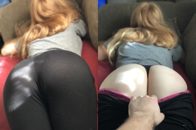 The girl fucks and sucks lollipop