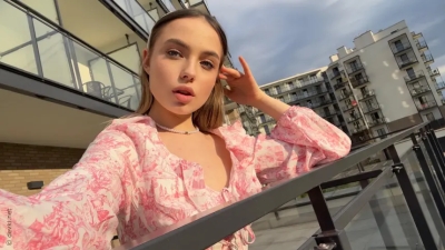 Positive cutie in nude