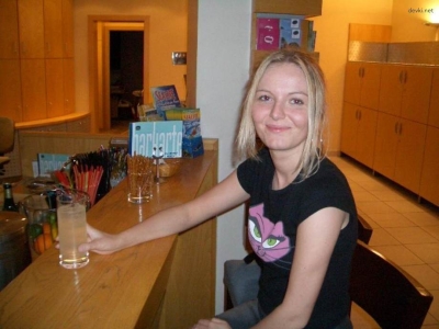 Cute blonde girl posing