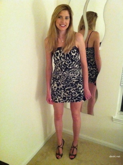 Wet pussy of American student