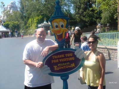 A young couple on vacation