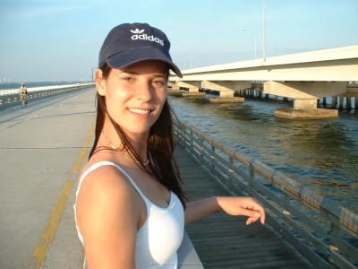 The guy filled the face of a beautiful girl with sperm