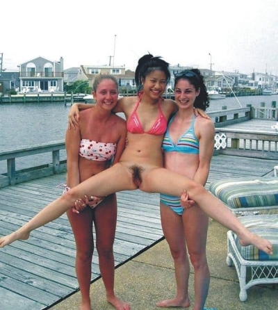 Girls with an overgrown hollow between their legs