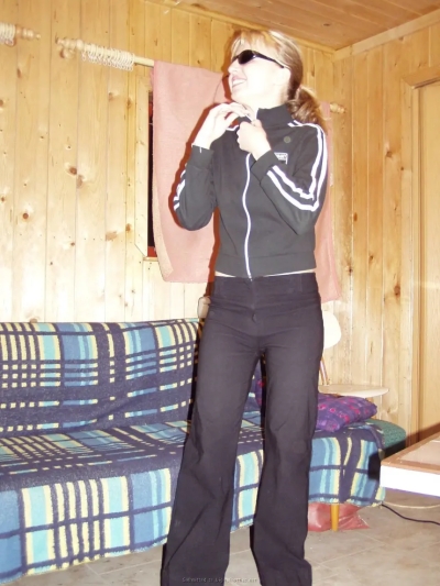 Shy girl gives blowjob to guy