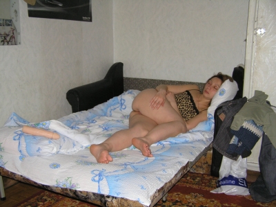 Married couple having fun in the dorm